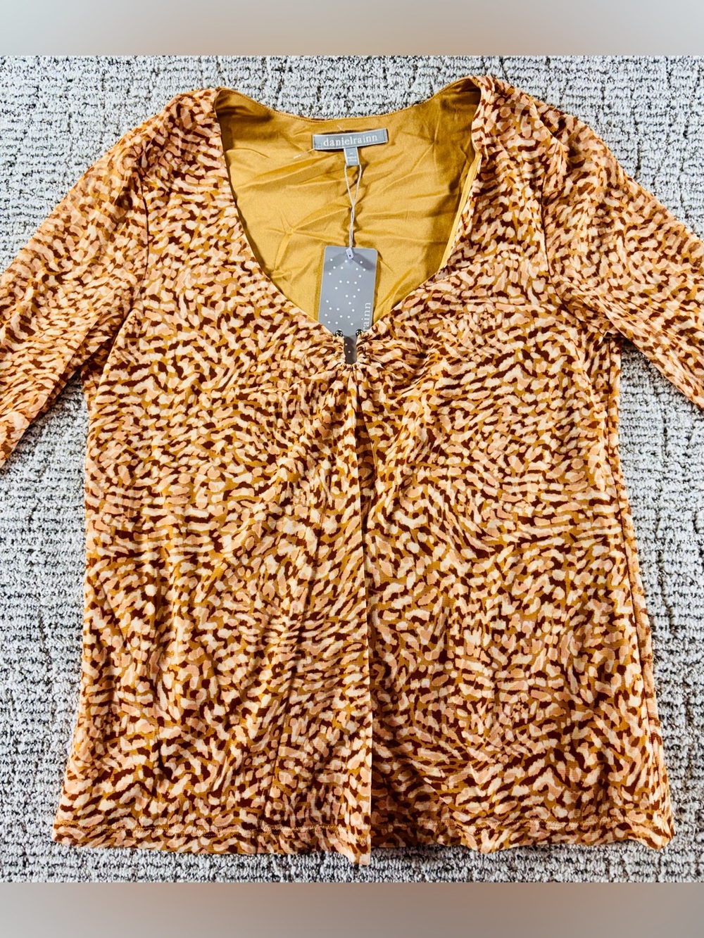 NWT Daniel Rainn Nordstrom Women’s Medium Fall-Ready Earth Tones Blouse